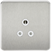 Knightsbridge SF5ABCW Screwless 5A Unswitched Socket - Brushed Chrome With White Insert KB Knightsbridge - Sparks Warehouse