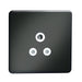 Knightsbridge SF5ABNW Screwless 5A Unswitched Socket - Black Nickel With White Insert KB Knightsbridge - Sparks Warehouse