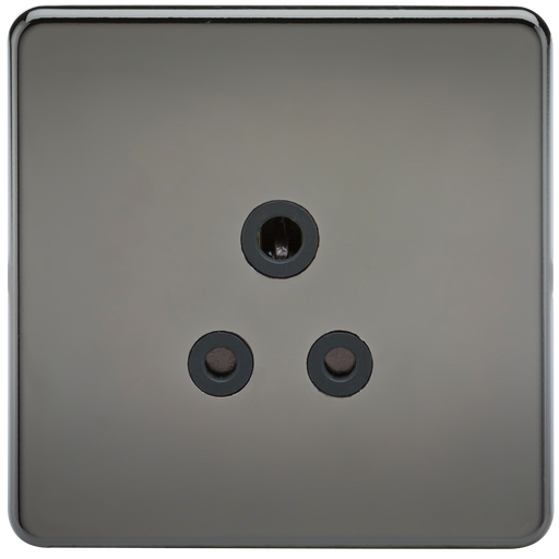 Knightsbridge SF5ABN Screwless 5A Unswitched Socket - Black Nickel With Black Insert KB Knightsbridge - Sparks Warehouse