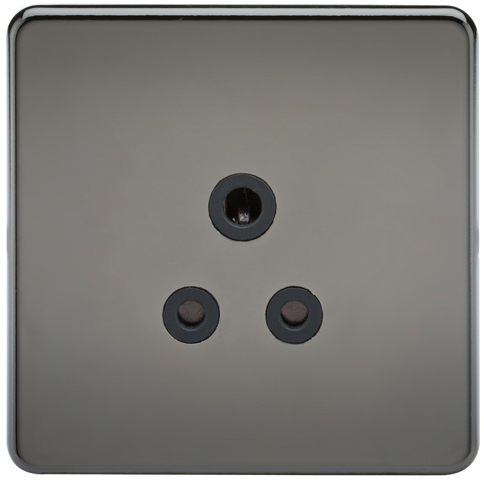 Knightsbridge SF5ABN Screwless 5A Unswitched Socket - Black Nickel With Black Insert KB Knightsbridge - Sparks Warehouse