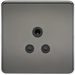 Knightsbridge SF5ABN Screwless 5A Unswitched Socket - Black Nickel With Black Insert KB Knightsbridge - Sparks Warehouse