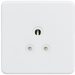 Knightsbridge SF5AMW Screwless 5A Unswitched Round Socket - Matt White Knightsbridge Screwless Flat Plate Matt White Knightsbridge - Sparks Warehouse