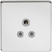 Knightsbridge SF5APCG Screwless 5A Unswitched Socket - Polished Chrome With Grey Insert KB Knightsbridge - Sparks Warehouse