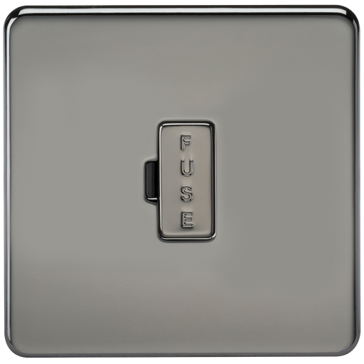 Knightsbridge SF6000BN Screwless 13A Fused Spur Unit - Black Nickel KB Knightsbridge - Sparks Warehouse