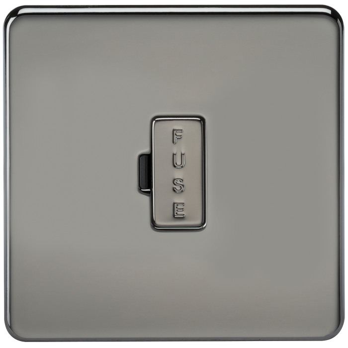 Knightsbridge SF6000BN Screwless 13A Fused Spur Unit - Black Nickel KB Knightsbridge - Sparks Warehouse