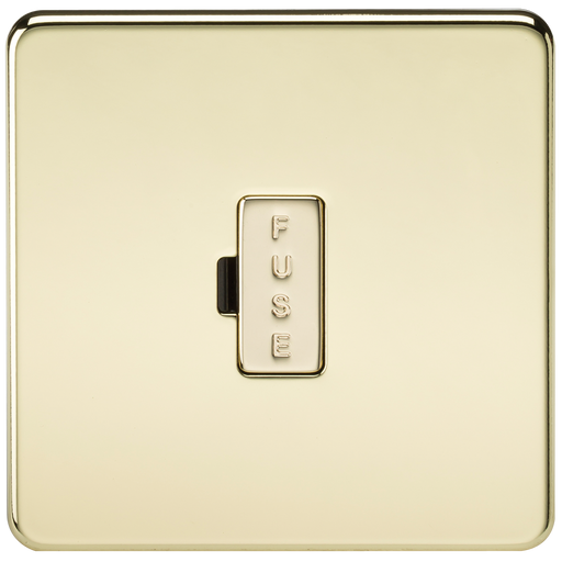 Knightsbridge SF6000PB Screwless 13A Fused Spur Unit - Polished Brass KB Knightsbridge - Sparks Warehouse