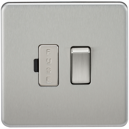 Knightsbridge SF6300BC Screwless 13A Switched Fused Spur Unit - Brushed Chrome KB Knightsbridge - Sparks Warehouse