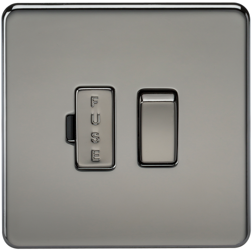 Knightsbridge SF6300BN Screwless 13A Switched Fused Spur Unit - Black Nickel KB Knightsbridge - Sparks Warehouse