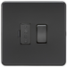 Knightsbridge SF6300MBB Screwless 13A Switched Fused Spur Unit - Matt Black Black Rocker Knightsbridge Screwless Flat Plate Matt Black Knightsbridge - Sparks Warehouse