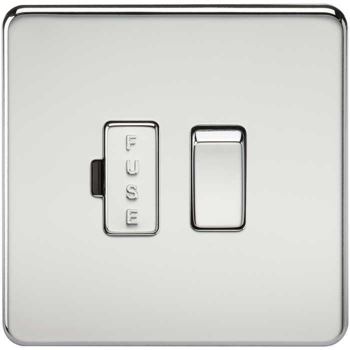 Knightsbridge SF6300PC Screwless 13A Switched Fused Spur Unit - Polished Chrome KB Knightsbridge - Sparks Warehouse