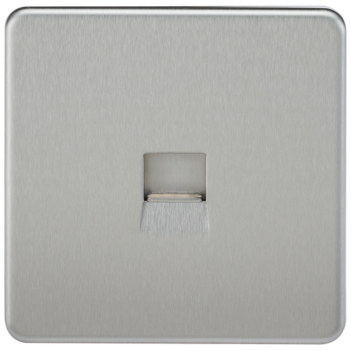 Knightsbridge SF7300BC Screwless Telephone Master Socket - Brushed Chrome KB Knightsbridge - Sparks Warehouse