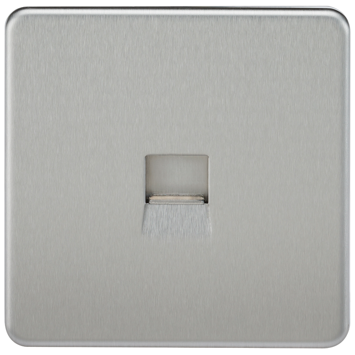 Knightsbridge SF7300BC Screwless Telephone Master Socket - Brushed Chrome KB Knightsbridge - Sparks Warehouse