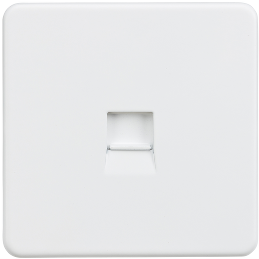 Knightsbridge SF7300MW Screwless Telephone Master Socket - Matt White Knightsbridge Screwless Flat Plate Matt White Knightsbridge - Sparks Warehouse