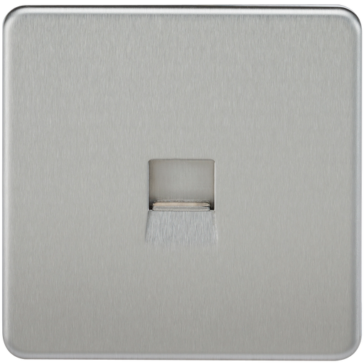 Knightsbridge SF7400BC Screwless Telephone Extension Socket - Brushed Chrome KB Knightsbridge - Sparks Warehouse