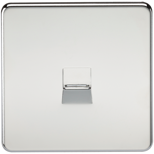 Knightsbridge SF7400PC Screwless Telephone Extension Socket - Polished Chrome KB Knightsbridge - Sparks Warehouse