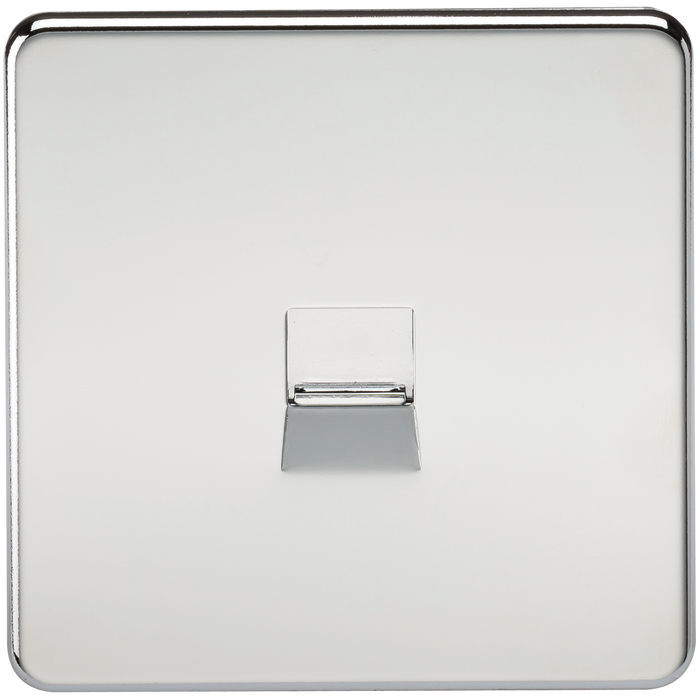 Knightsbridge SF7400PC Screwless Telephone Extension Socket - Polished Chrome KB Knightsbridge - Sparks Warehouse