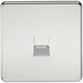 Knightsbridge SF7400PC Screwless Telephone Extension Socket - Polished Chrome KB Knightsbridge - Sparks Warehouse