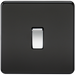 Knightsbridge SF8341MB Screwless 20A 1G DP Switch - Matt Black W/Chrome Rocker Knightsbridge Screwless Flat Plate Matt Black Knightsbridge - Sparks Warehouse