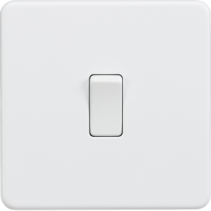 Knightsbridge SF8341MW Screwless 20A 1G DP Switch - Matt White Knightsbridge Screwless Flat Plate Matt White Knightsbridge - Sparks Warehouse