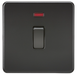 Knightsbridge SF8341NMBB Screwless 20A 1G DP Switch with Neon - Matt Black Knightsbridge Screwless Flat Plate Matt Black Knightsbridge - Sparks Warehouse