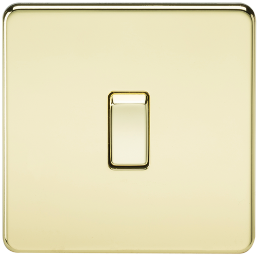 Knightsbridge SF8341PB Screwless 20A 1G DP Switch - Polished Brass KB Knightsbridge - Sparks Warehouse