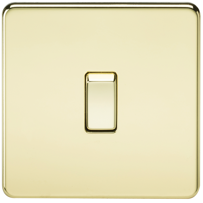 Knightsbridge SF8341PB Screwless 20A 1G DP Switch - Polished Brass KB Knightsbridge - Sparks Warehouse