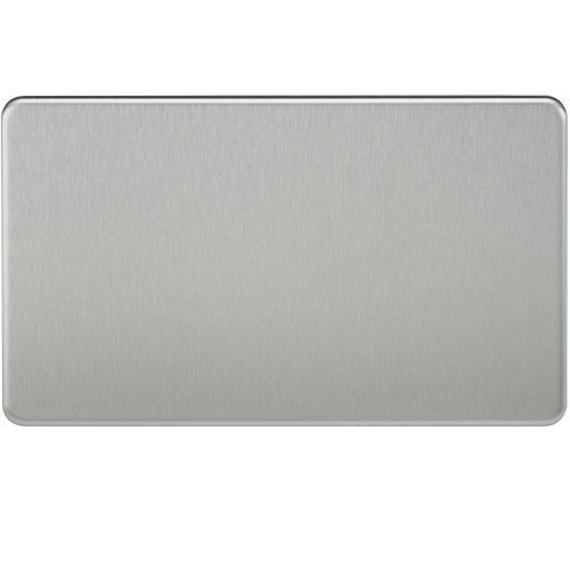 Knightsbridge SF8360BC Screwless 2G Blanking Plate - Brushed Chrome KB Knightsbridge - Sparks Warehouse