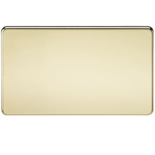 Knightsbridge SF8360PB Screwless 2G Blanking Plate - Polished Brass KB Knightsbridge - Sparks Warehouse