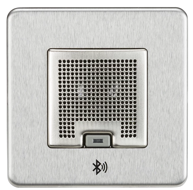 Knightsbridge SFBLUEBC - Screwless 3W Bluetooth Speaker - Brushed Chrome Socket - With USB Knightsbridge - Sparks Warehouse