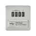 Knightsbridge SFQUADBC Screwless 1G QUAD USB Charger Outlet 5V DC 5.1A - Brushed Chrome With Black Insert KB Knightsbridge - Sparks Warehouse