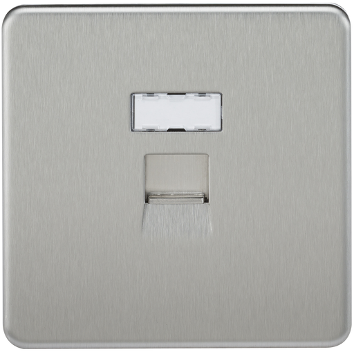 Knightsbridge SFRJ45BC Screwless RJ45 NETWORK Outlet - Brushed Chrome KB Knightsbridge - Sparks Warehouse