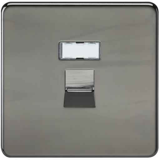 Knightsbridge SFRJ45BN Screwless RJ45 NETWORK Outlet - Black Nickel KB Knightsbridge - Sparks Warehouse