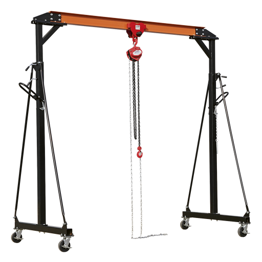 Sealey - Portable Gantry Crane Adjustable 1tonne Combo Jacking & Lifting Sealey - Sparks Warehouse