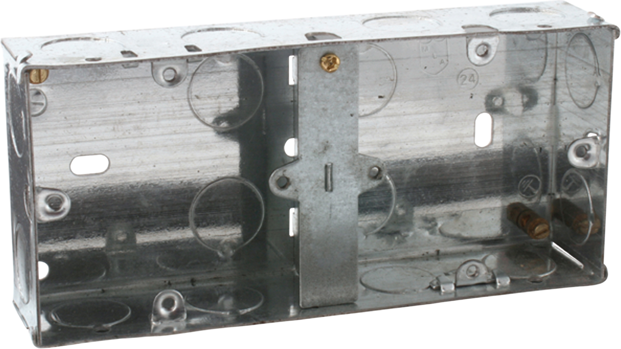 Knightsbridge GSK235D 2G 35mm Galvanised Steel Dual Box - 1 + 1 KB Knightsbridge - Sparks Warehouse