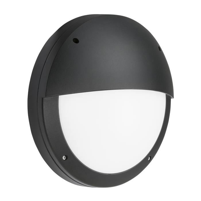 Knightsbridge SHE2B 230V IP65 18W LED Eyelid Bulkhead CCT Black Bulkhead Knightsbridge - Sparks Warehouse