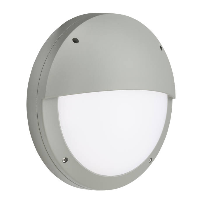 Knightsbridge SHE2GEM 230V IP65 18W LED Eyelid Bulkhead CCT with Emergency Grey Bulkhead Sparks Warehouse - Sparks Warehouse