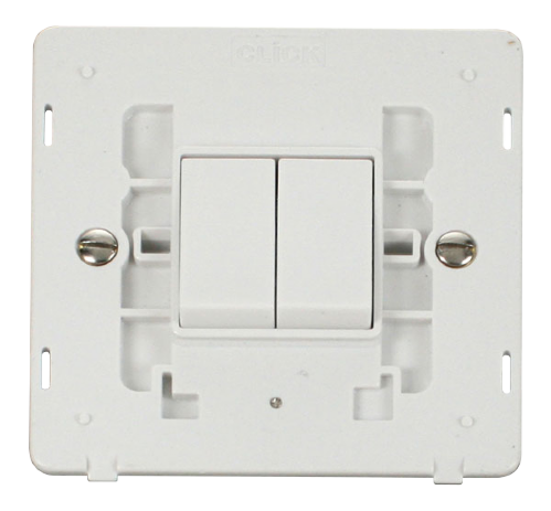 Scolmore SIN012PW - 10AX 2 Gang 2 Way Switch Insert - White Definity Scolmore - Sparks Warehouse