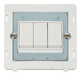Scolmore SIN013PW - 10AX 3 Gang 2 Way Switch Insert - White Definity Scolmore - Sparks Warehouse