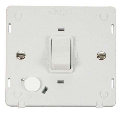 Scolmore SIN022PW - 20A DP Switch With Flex Outlet Insert - White Definity Scolmore - Sparks Warehouse