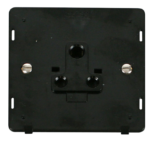 Scolmore SIN038BK - 1 Gang 5A Round Pin Socket Outlet Insert - Black Definity Scolmore - Sparks Warehouse