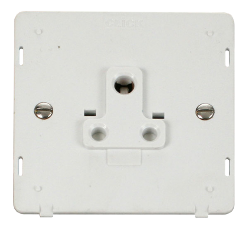 Scolmore SIN038PW - 1 Gang 5A Round Pin Socket Outlet Insert - White Definity Scolmore - Sparks Warehouse