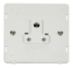 Scolmore SIN038PW - 1 Gang 5A Round Pin Socket Outlet Insert - White Definity Scolmore - Sparks Warehouse
