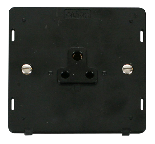 Scolmore SIN039BK - 1 Gang 2A Round Pin Socket Outlet Insert - Black Definity Scolmore - Sparks Warehouse