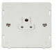 Scolmore SIN039PW - 1 Gang 2A Round Pin Socket Outlet Insert - White Definity Scolmore - Sparks Warehouse