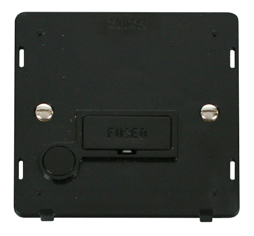 Scolmore SIN050BK - 13A Fused Connection Unit With Flex Outlet Insert - Black Definity Scolmore - Sparks Warehouse
