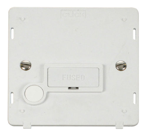 Scolmore SIN050PW - 13A Fused Connection Unit With Flex Outlet Insert - White Definity Scolmore - Sparks Warehouse