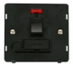 Scolmore SIN052BK - 13A Fused Switched Conn. Unit With Flex Outlet + Neon Insert - Black Definity Scolmore - Sparks Warehouse