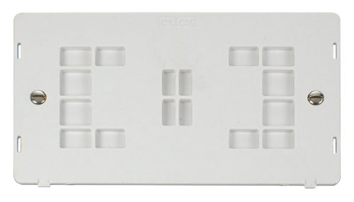 Scolmore SIN061PW - 2 Gang Blank Plate Insert - White Definity Scolmore - Sparks Warehouse