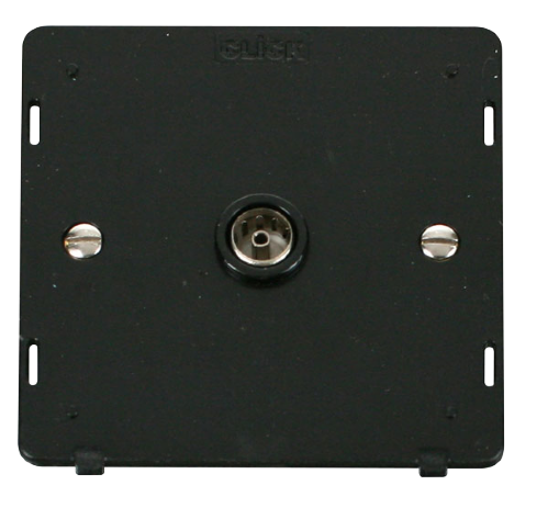 Scolmore SIN065BK - Single Coaxial Socket Insert - Black Definity Scolmore - Sparks Warehouse