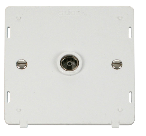 Scolmore SIN065PW - Single Coaxial Socket Insert - White Definity Scolmore - Sparks Warehouse